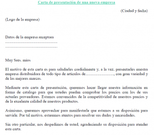 Carta De Presentacin Comercial. Free Carta Comercial En 