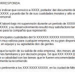 carta de referencia formal