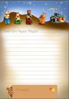 Ejemplos de carta a los Reyes Magos  Modelos de carta de 