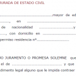 declaracion jurada estado civil