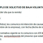 Ejemplo de solicitud de baja voluntaria