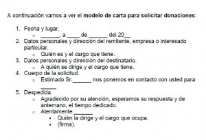 Ejemplo de solicitud de donación  Modelo de solicitud