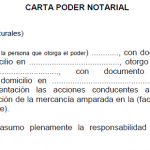 Carta poder notarial