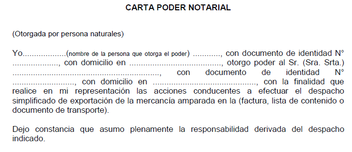 Resultado de imagen para EJEMPLO DE CARTA PODER