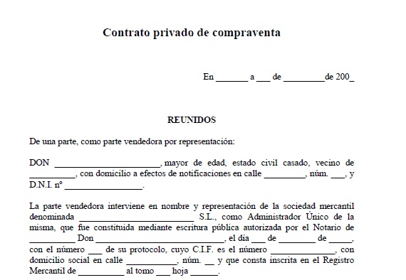 Contrato de compraventa privado [+ Ejemplo]