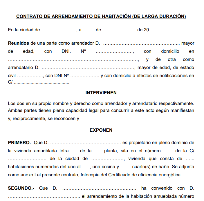 Modelo de contrato de alquiler de habitación: Como Hacerlo